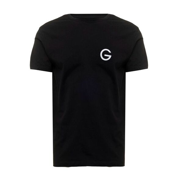 Gaudenzi Men Black Cotton T-Shirt With Logo Print Gaudenzi Man